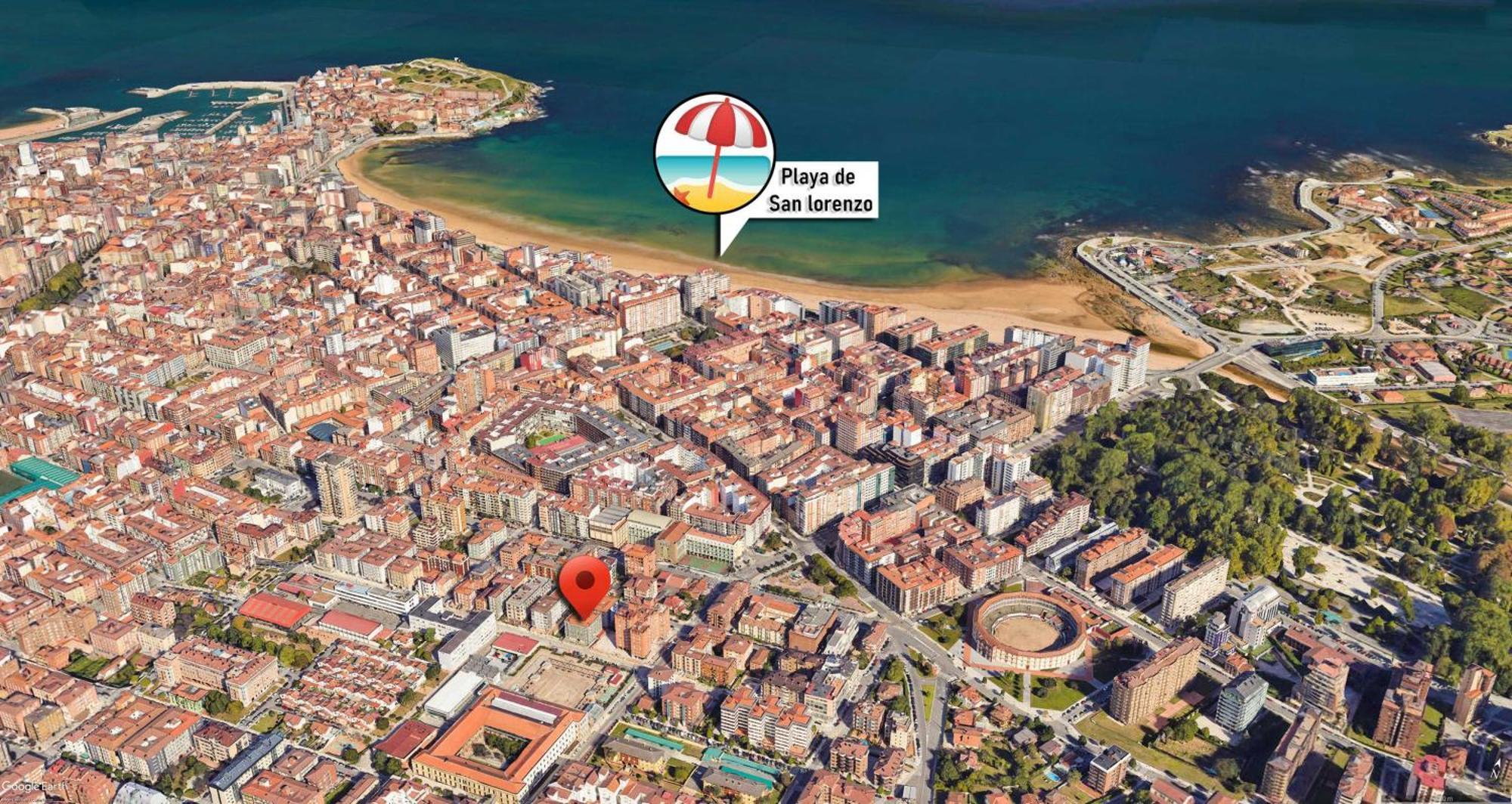 Espacio Moderno En Gijon Playa Extérieur photo